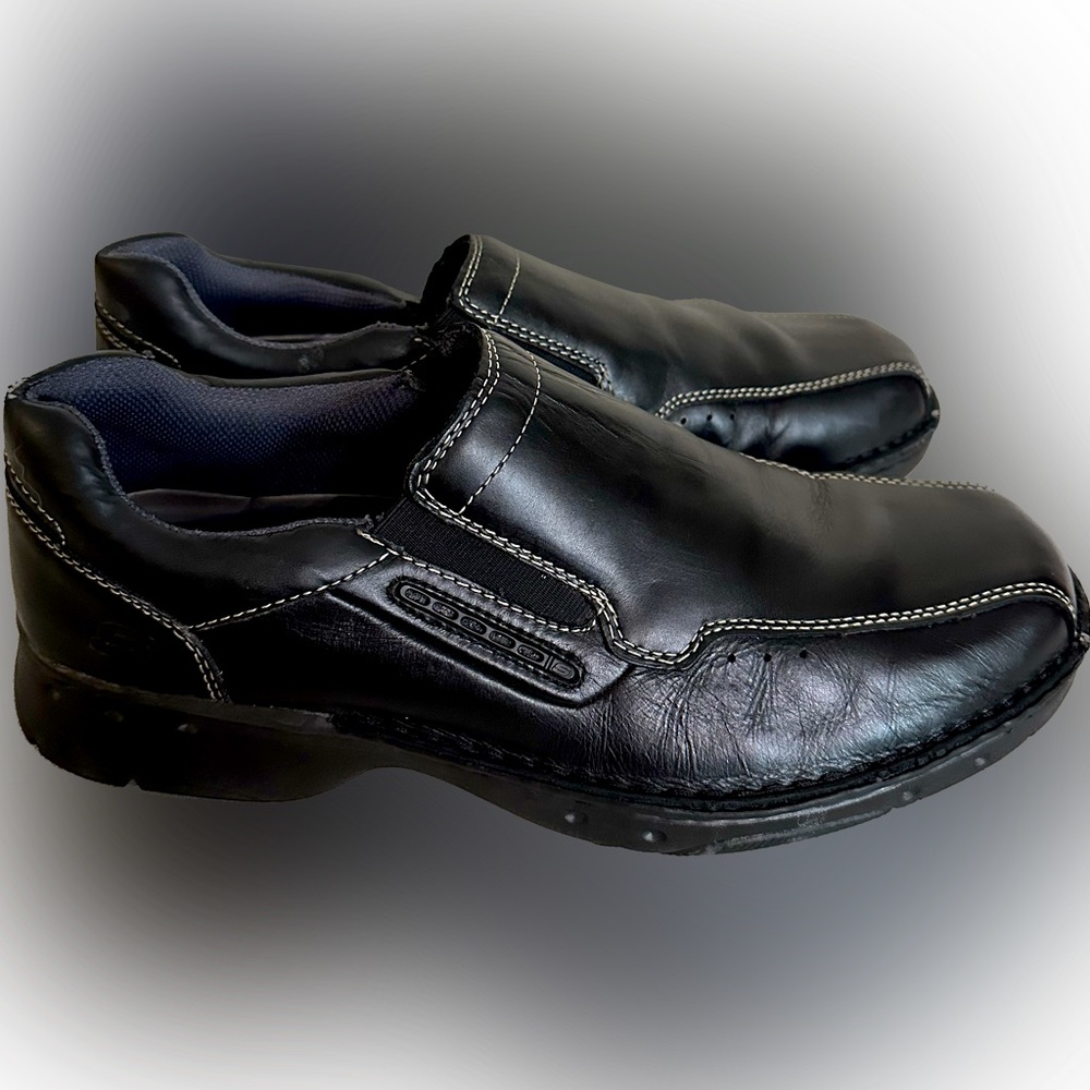 Skechers Relaxed Step Slip On Leather Casual Loafers Black 61052 Men's Size 10.5 - Picture 4 of 6